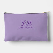 Monogramm personalisierter Anfangsname Zubehörtasche (Rückseite)