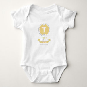 Monogramm personalisierter Babykeepsakes Baby Strampler