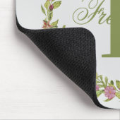 Monogramm personalisierter Blumenschaden Mousepad (Ecke)