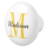 Monogramm-Personalisierter Druckknopf Keramikknauf (Rechts)