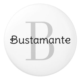 Monogramm-Personalisierter Druckknopf Keramikknauf