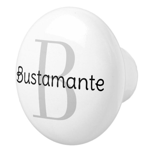 Monogramm-Personalisierter Druckknopf Keramikknauf (Rechts)