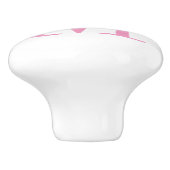 Monogramm-Personalisierter Druckknopf Keramikknauf (Seitenansicht)