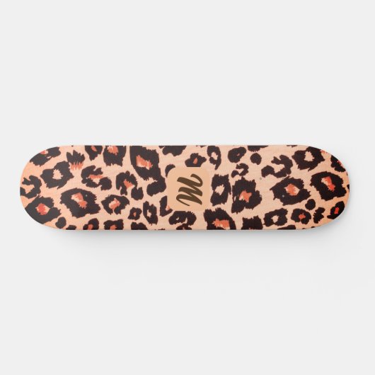 Monogramm personalisierter Gepard Skateboard (Horizontal)