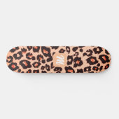 Monogramm personalisierter Gepard Skateboard (Horizontal)