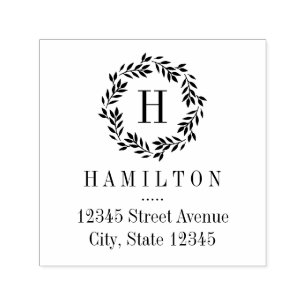 Monogramm Personalisierter Gummi-Briefmarke Permastempel