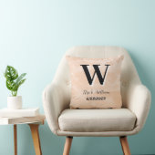 Monogramm personalisierter Hochzeitssake Kissen (Stuhl )