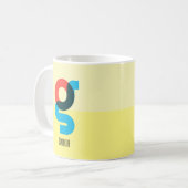 Monogramm Personalisierter Letter G-Kaffee-Tasse Kaffeetasse (Vorderseite Links)