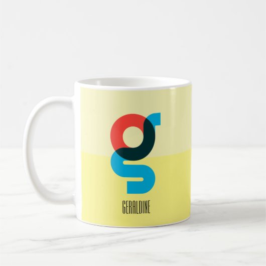 Monogramm Personalisierter Letter G-Kaffee-Tasse Kaffeetasse (Links)