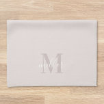 Monogramm Personalisierter Name für moderne rosa Geschirrtuch<br><div class="desc">Moderne,  rosafarbene Küchenhandtuch mit personalisiertem Familiennamen Monogramm in moderner Handkalligraphie.</div>