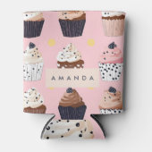 Monogramm Personalisierter Niedlicher Süßkuchen Dosenkühler (Vorderseite)