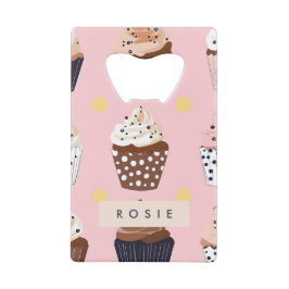 Monogramm Personalisierter Niedlicher Süßkuchen Geldbeutel Flaschenöffner