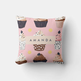 Monogramm Personalisierter Niedlicher Süßkuchen Kissen
