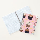 Monogramm Personalisierter Niedlicher Süßkuchen Notizblock (Innenseite)