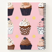 Monogramm Personalisierter Niedlicher Süßkuchen Notizblock (Rückseite)