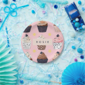 Monogramm Personalisierter Niedlicher Süßkuchen Pappteller (Party)