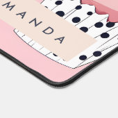 Monogramm Personalisierter Niedlicher Süßkuchen Schreibtischunterlage (Ecke)