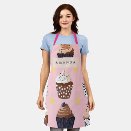 Monogramm Personalisierter Niedlicher Süßkuchen Schürze