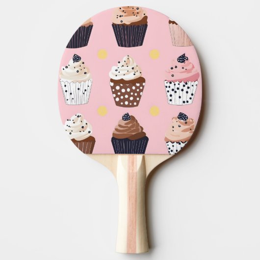 Monogramm Personalisierter Niedlicher Süßkuchen Tischtennis Schläger (Rückseite)