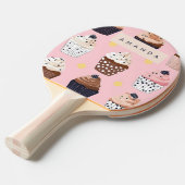 Monogramm Personalisierter Niedlicher Süßkuchen Tischtennis Schläger (Vorderseite)