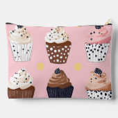 Monogramm Personalisierter Niedlicher Süßkuchen Zubehörtasche (Rückseite)