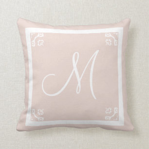 MONOGRAMM personalisierter, rosafarbener Bauch Kissen