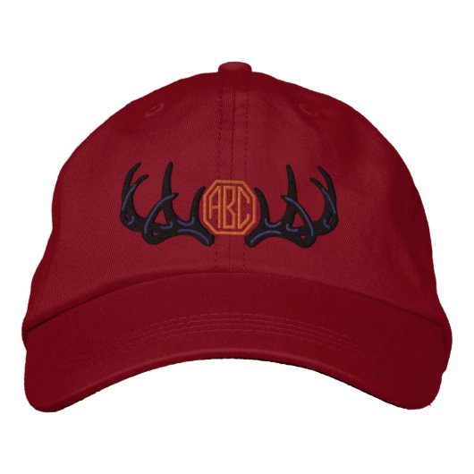Monogramm personalisierter weißer Schwanz Bestickte Baseballkappe (Vorderseite)