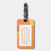 Monogramm | Personalisiertes Abstraktes Sun Design Gepäckanhänger (Rückseite vertikal)