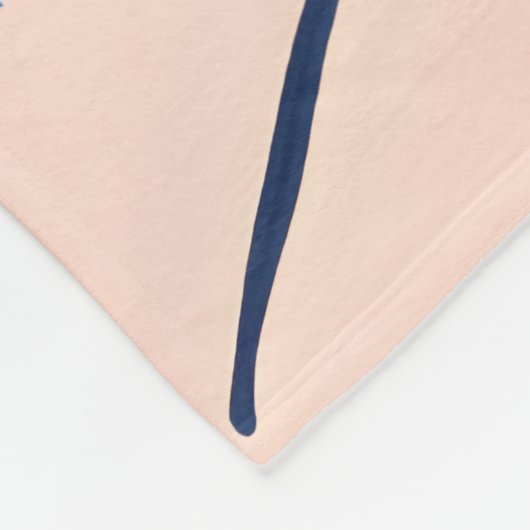 Monogramm-Personalisiertes Cherry-Leaf-Muster Fleecedecke (Ecke)