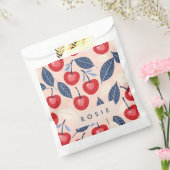 Monogramm-Personalisiertes Cherry-Leaf-Muster Geschenktütchen (Versiegelt)