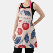 Monogramm-Personalisiertes Cherry-Leaf-Muster Schürze (InSitu)