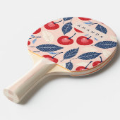 Monogramm-Personalisiertes Cherry-Leaf-Muster Tischtennis Schläger (Vorderseite)