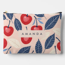 Monogramm-Personalisiertes Cherry-Leaf-Muster