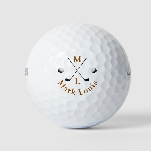 Monogramm/personalisiertes Logo Golfball (Vorderseite)