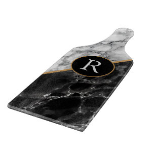 Monogramm Personalisiertes Marmorspanel Schneidebrett