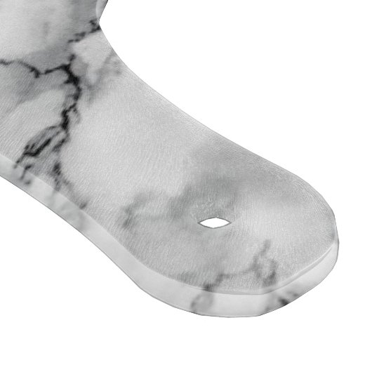 Monogramm Personalisiertes Marmorspanel Schneidebrett (Ecke)