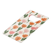 Monogramm Personalisiertes Niedliches Federmuster Geldbeutel Flaschenöffner (Rückseite Schrägansicht)