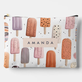 Monogramm Personalisiertes Niedliches Federmuster Zubehörtasche