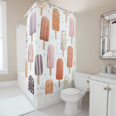 Monogramm Personalisiertes Niedliches Popsitätsmus Duschvorhang (Beispiel)