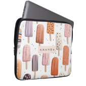 Monogramm Personalisiertes Niedliches Popsitätsmus Laptopschutzhülle (Vorne Rechts)