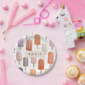 Monogramm Personalisiertes Niedliches Popsitätsmus Pappteller (Party)