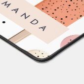 Monogramm Personalisiertes Niedliches Popsitätsmus Schreibtischunterlage (Ecke)