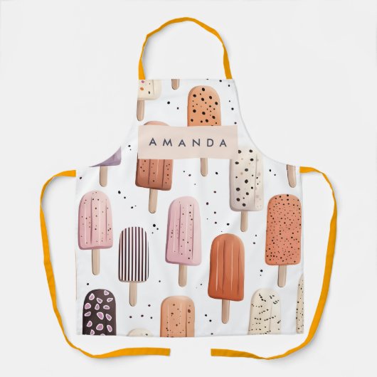 Monogramm Personalisiertes Niedliches Popsitätsmus Schürze (Vorderseite)