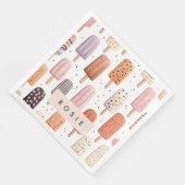 Monogramm Personalisiertes Niedliches Popsitätsmus Serviette (Ecke)