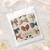 Monogramm Personalisiertes Retro-Vintages Muster Geschenktütchen (Ausgeschnitten)