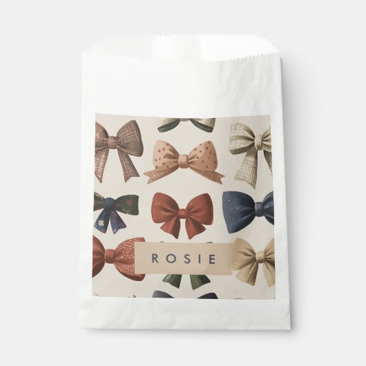 Monogramm Personalisiertes Retro-Vintages Muster Geschenktütchen (Vorderseite)