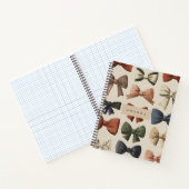 Monogramm Personalisiertes Retro-Vintages Muster Notizblock (Innenseite)