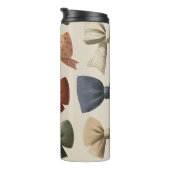 Monogramm Personalisiertes Retro-Vintages Muster Thermosbecher (Nach rechts gedreht)