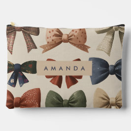 Monogramm Personalisiertes Retro-Vintages Muster Zubehörtasche