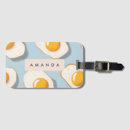 Monogramm Personalisiertes schräges Ei-Muster Gepäckanhänger